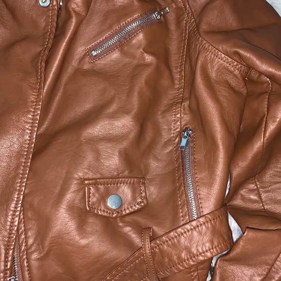 Ashley Outerwear Brown Leather Jacket - Picture 3 of 4